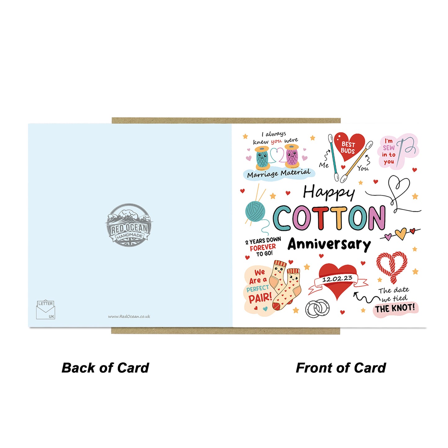 Funny 2nd Anniversary Card Cotton Anniversary Cards For Husband