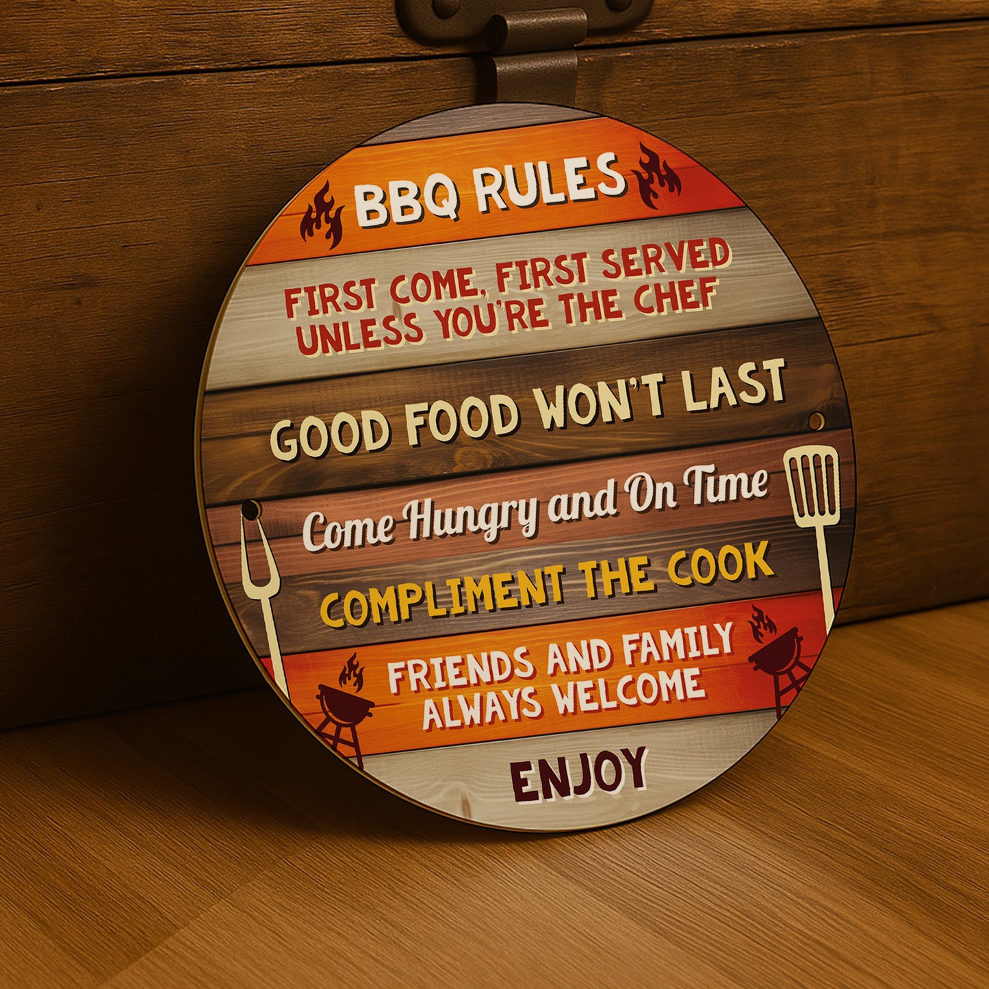 BBQ Sign For Garden Acrylic BBQ Rules Signs For Home Outside BBQ