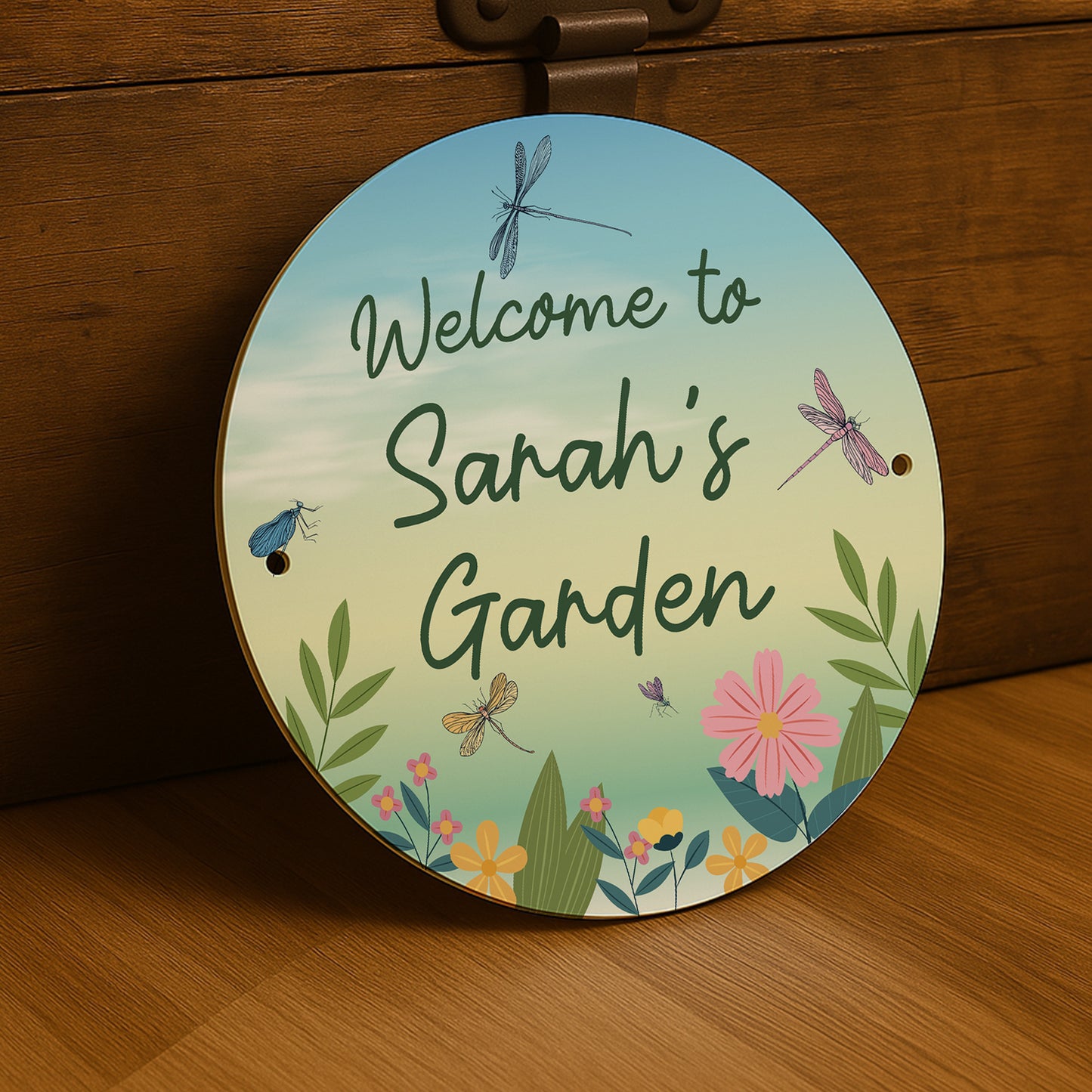 Personalised Welcome To Any Name's Garden Sign Dragonfly Sign