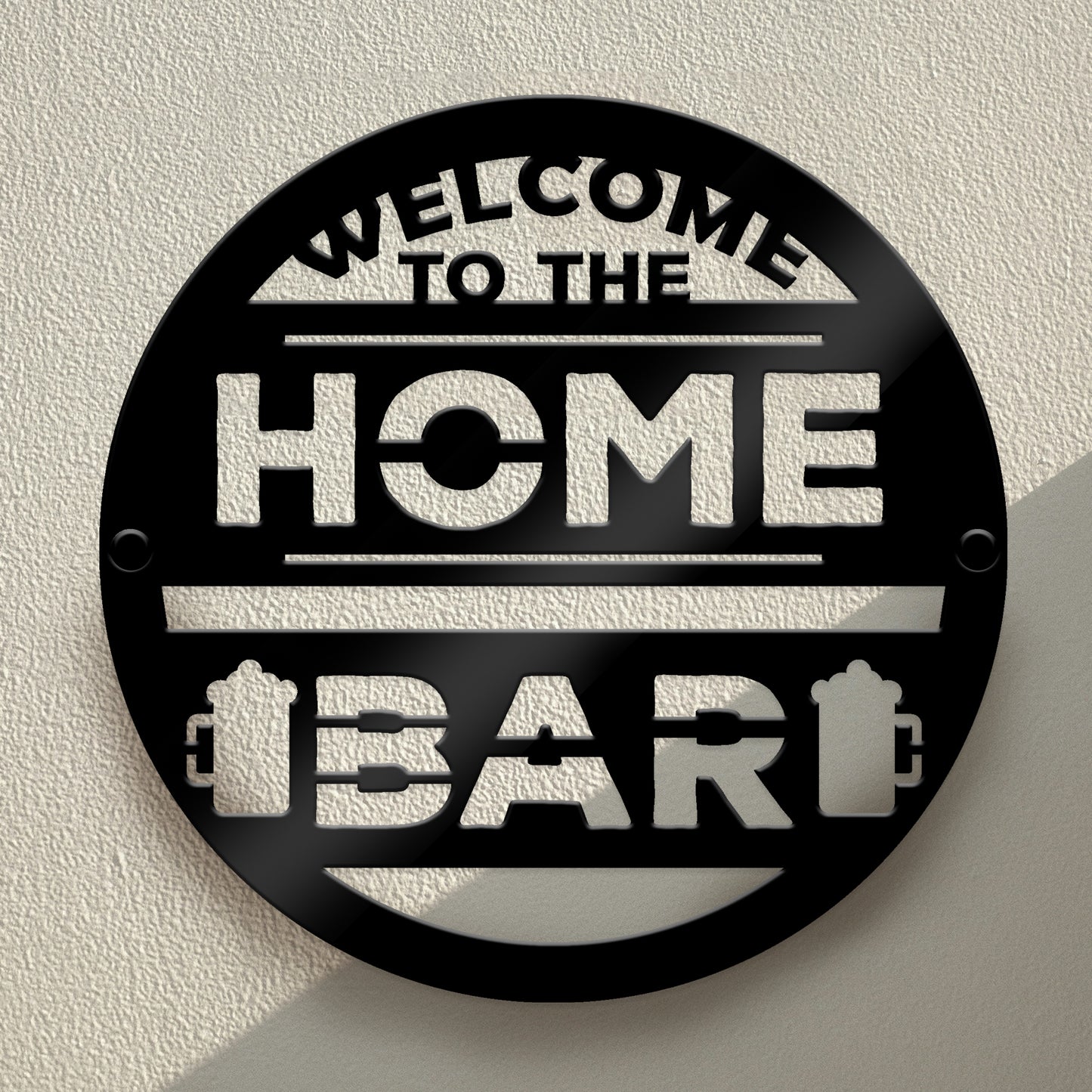 Home Bar Welcome Sign Plaque Garden Bar Man Cave 35x35cm