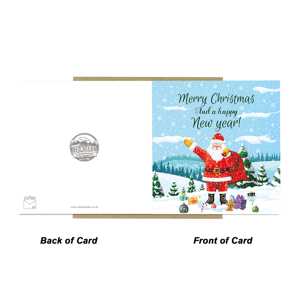 Merry Christmas Happy New Year Card For Friends and Family