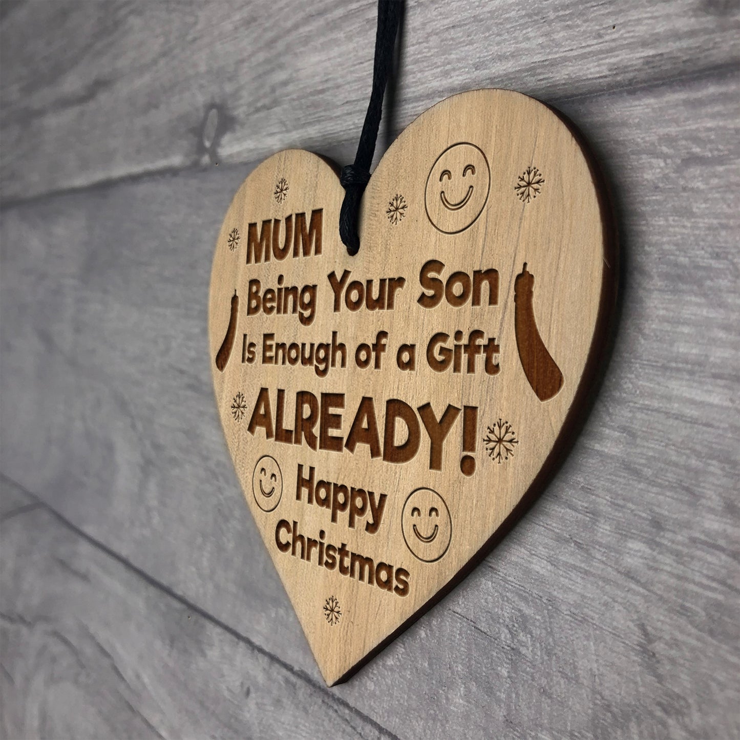Mum Christmas Funny Gift From Son Novelty Christmas Tag