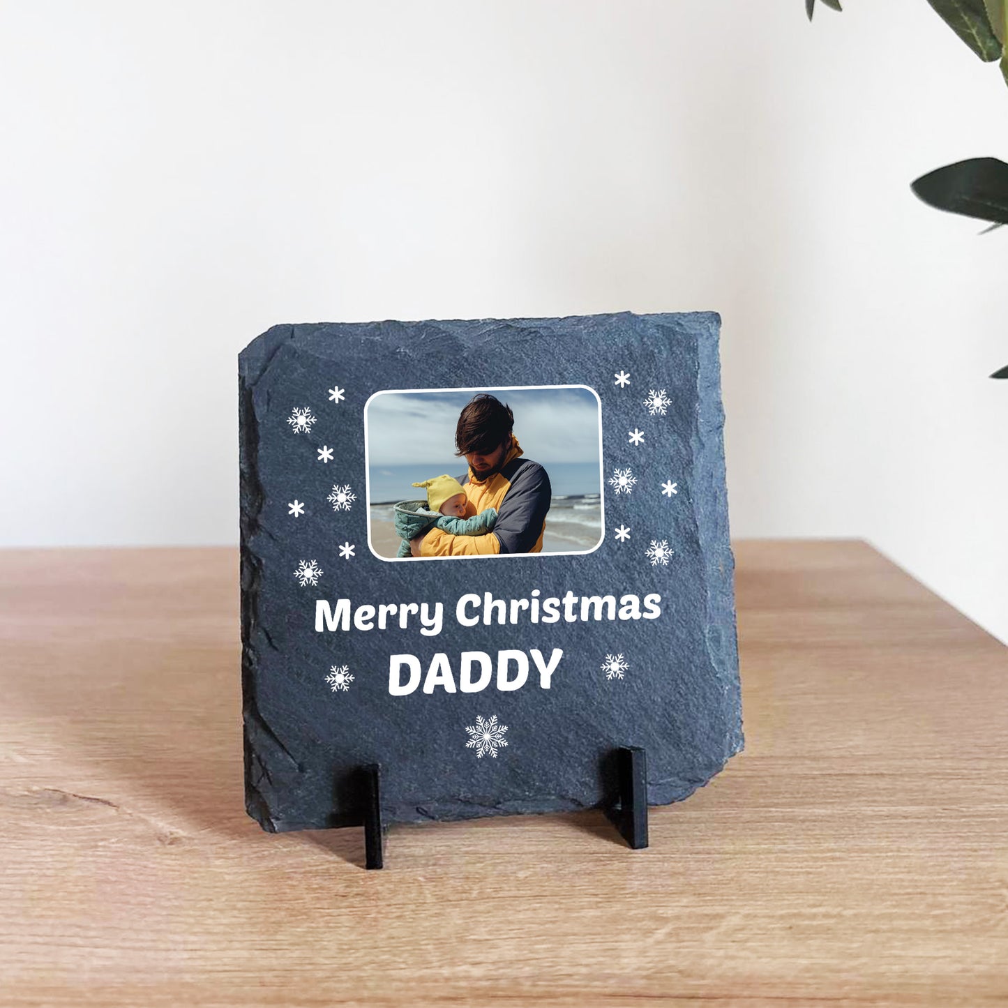 Personalised Daddy Christmas Slate Photo Plaque Gifts For Daddy