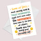 Thank You Card For Someone Special Teacher Volunteer Friends
