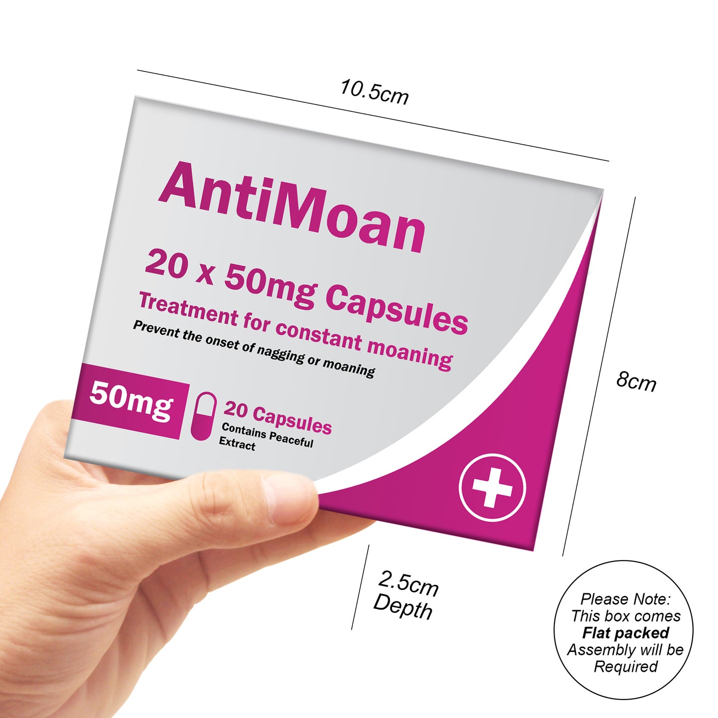 AntiMoan Funny Joke Pill Box Gift For Her Mum Auntie Friend