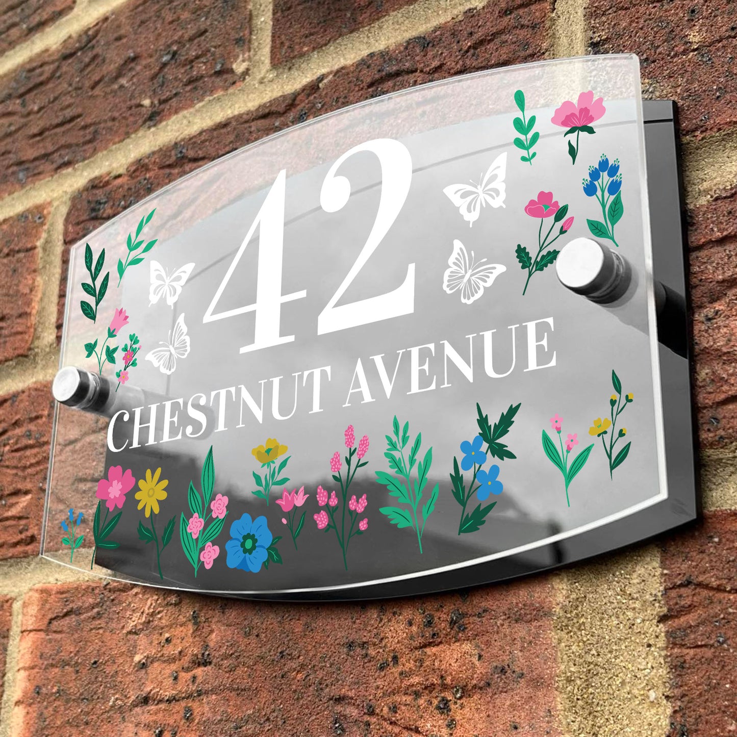 Contemporary House Sign Colourful Door Sign Personalised Signs