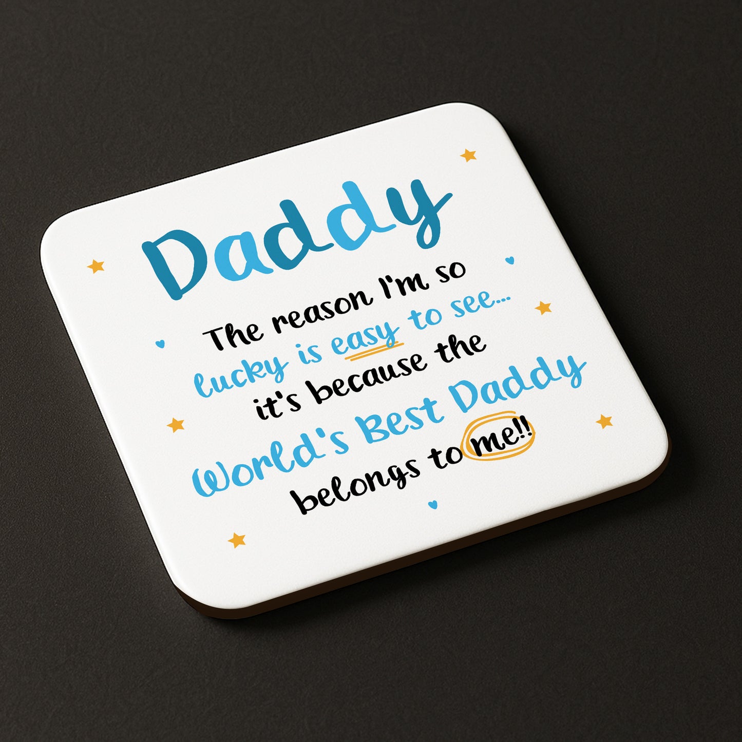 Gifts For Daddy DADDY COASTER Daddy Birthday Gift For Christmas