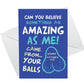 Funny Fathers Day Card and Wooden Heart Novelty Fathers Day Joke