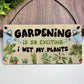 Funny Garden Sign For Outdoor Hanging Wall Sign For Yard