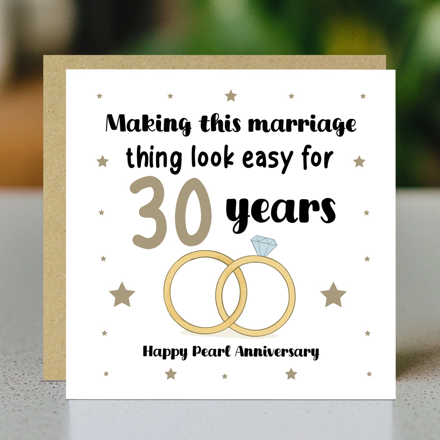 30th Wedding Anniversary Card For Husband Wife Couple