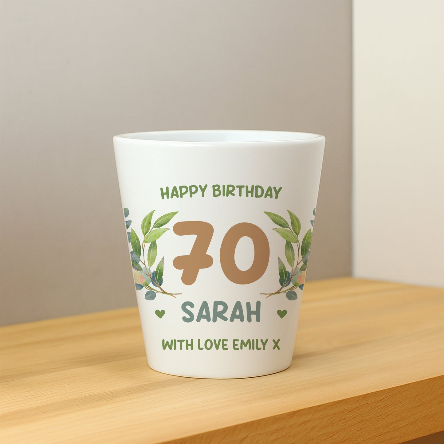 Personalised Happy 70th Birthday Gift For Mum Nan Nanny Grandma