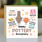 Happy Pottery Anniversary Card For Husband Wife 9th Anniversary
