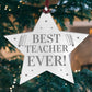 BEST TEACHER EVER Gift Acrylic Hanging Star Teacher Gifts