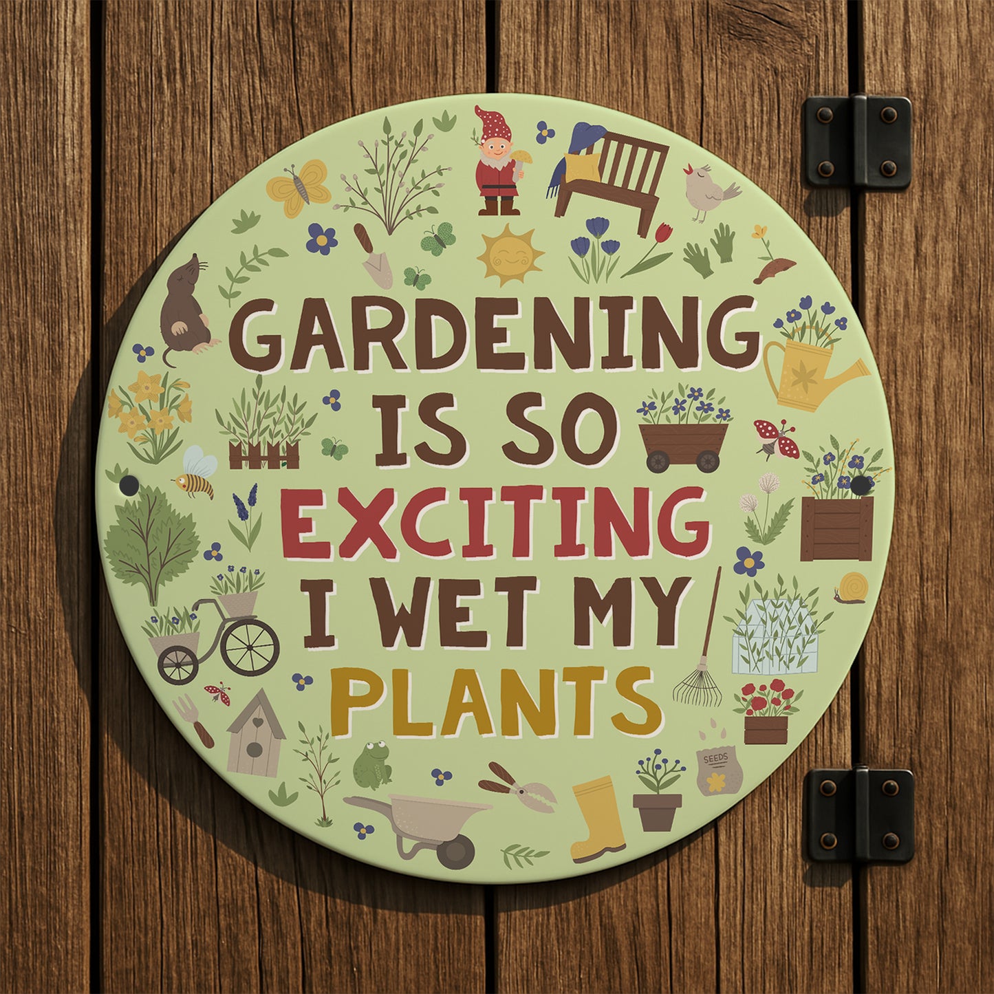 Garden Sign For Outdoor WET MY PLANTS Sign Wall Mounted Sign