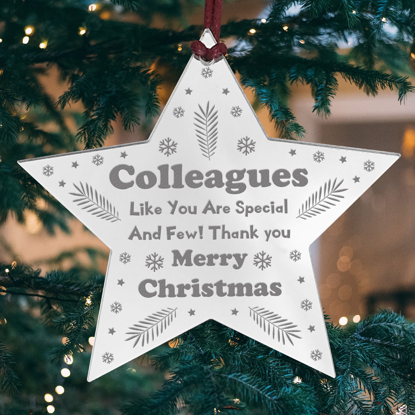 Colleague Christmas Gift Engraved Star Colleague Gift Funny Gift