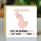 Nan Birthday Card for Her Nansaurus Nan Card For Birthday