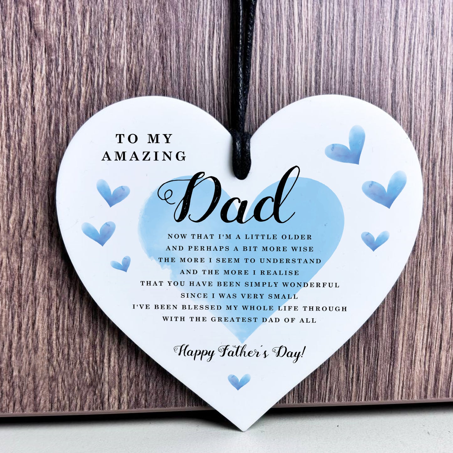 Dad Fathers Day Hanging Heart Gift For Dad From Daughter Son
