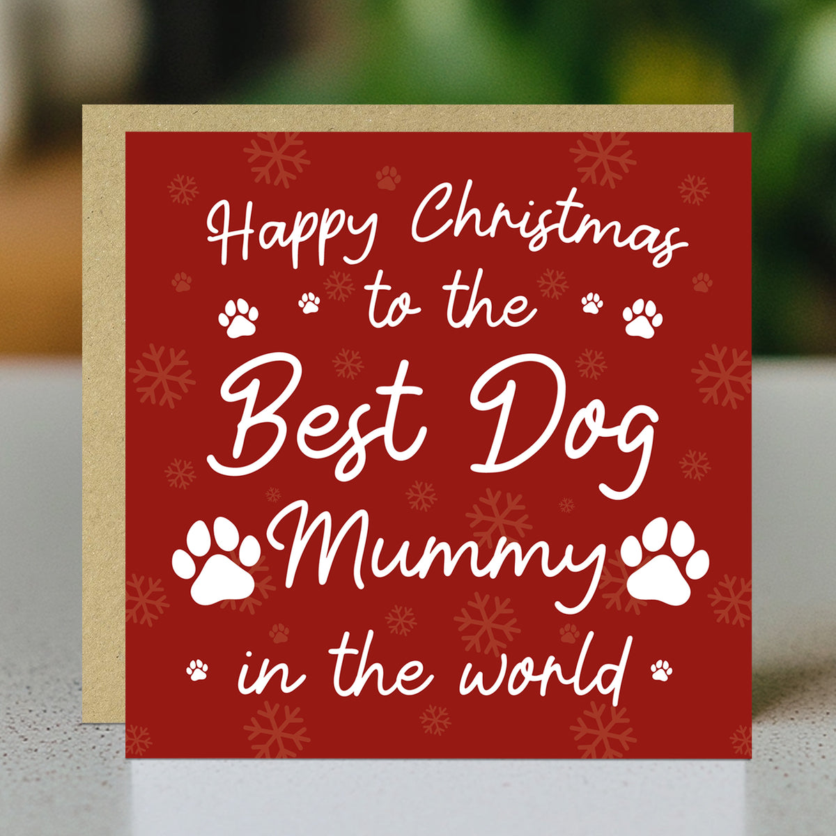 Happy Christmas To The Best Dog Mummy Card From The Dog Puppy