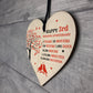 3rd Wedding Anniversary Heart Plaque Present For Anniversary