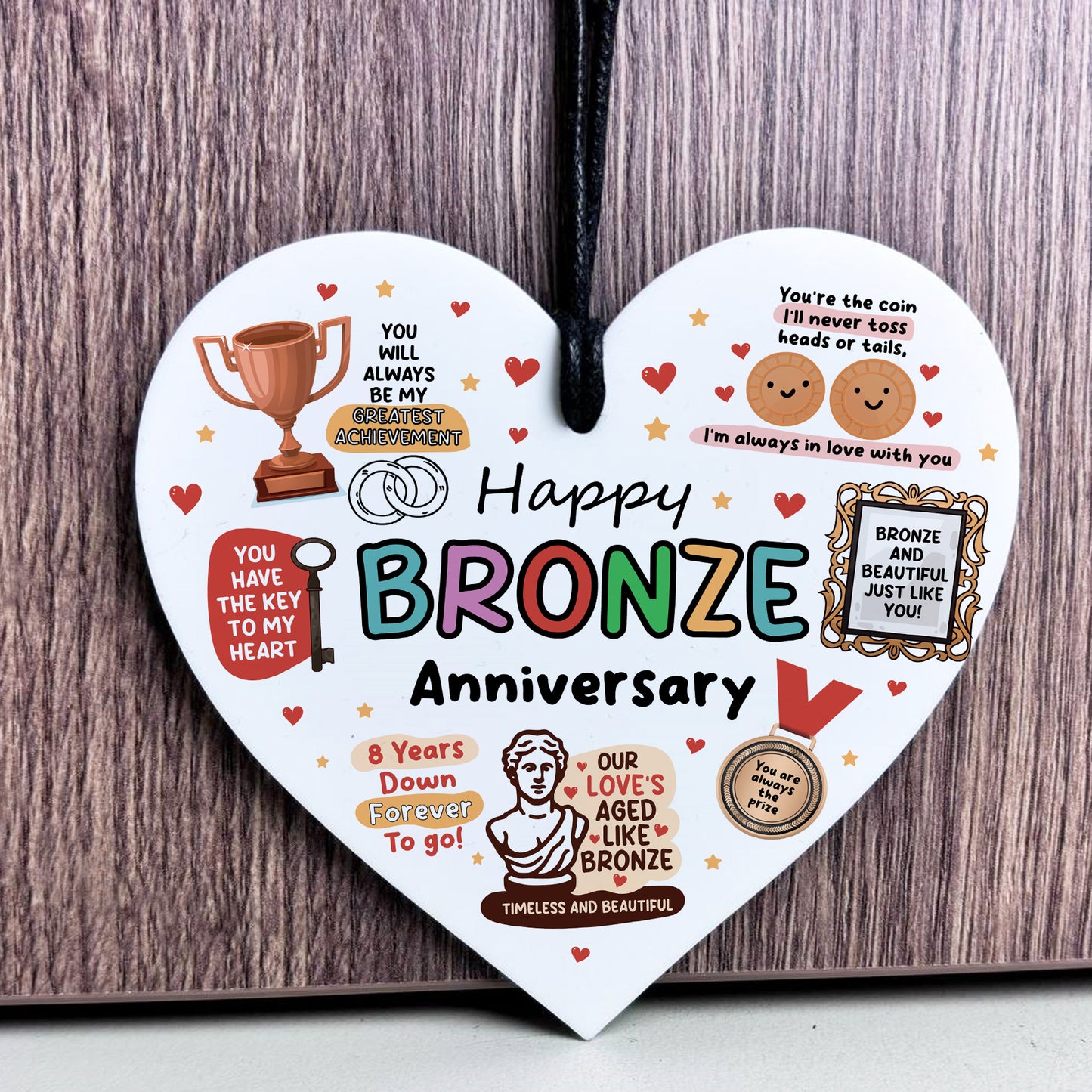 Funny 8th Anniversary Gift Wood Anniversary Gifts For Husband