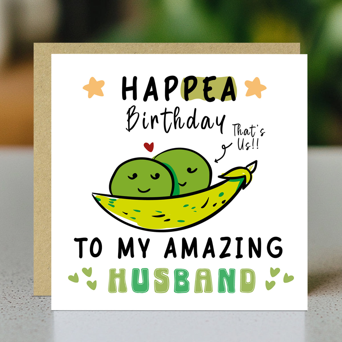 Funny Happy Birthday Card For Husband With Kraft Envelope
