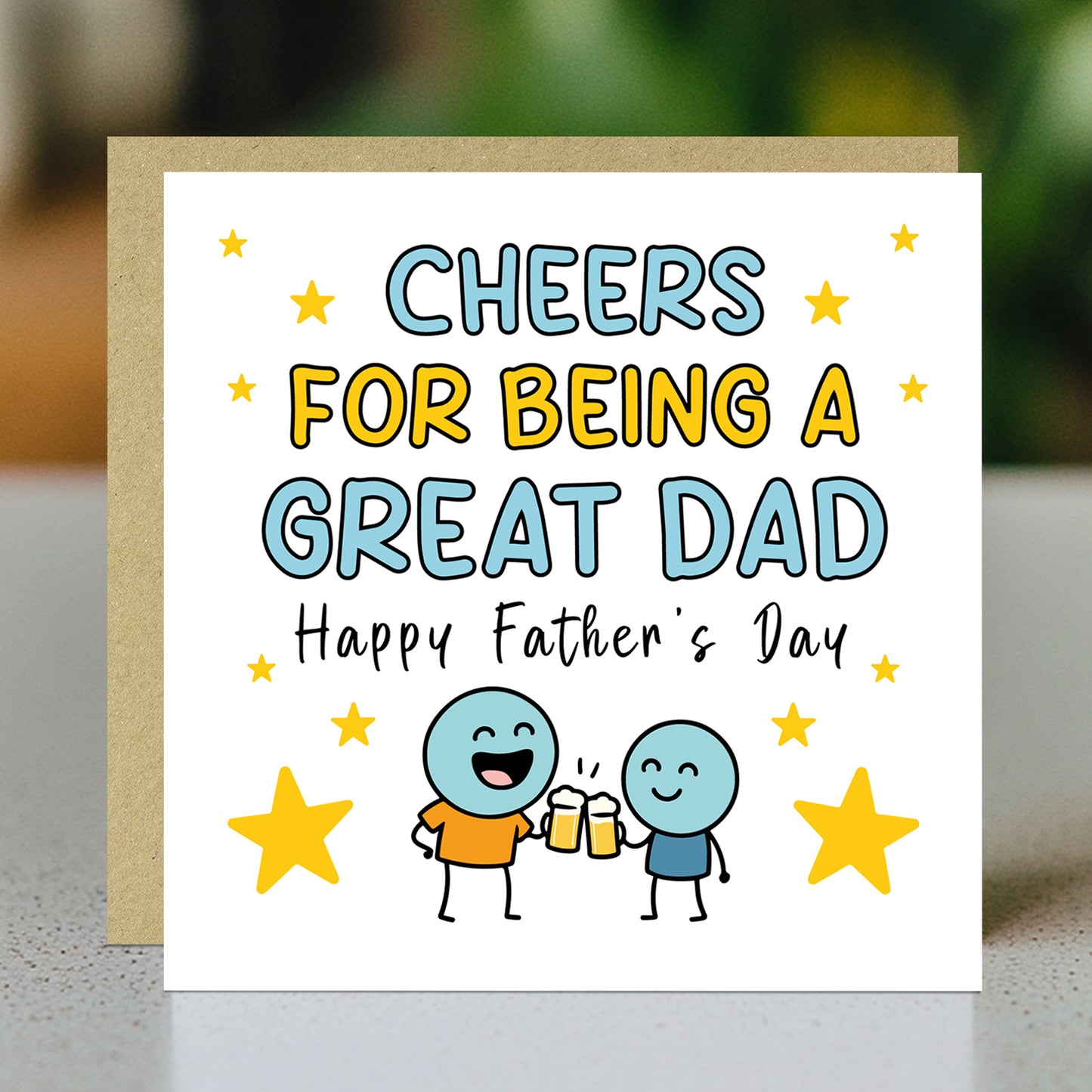 Cheers For Being A Great Dad Funny Fathers Day Card From Son