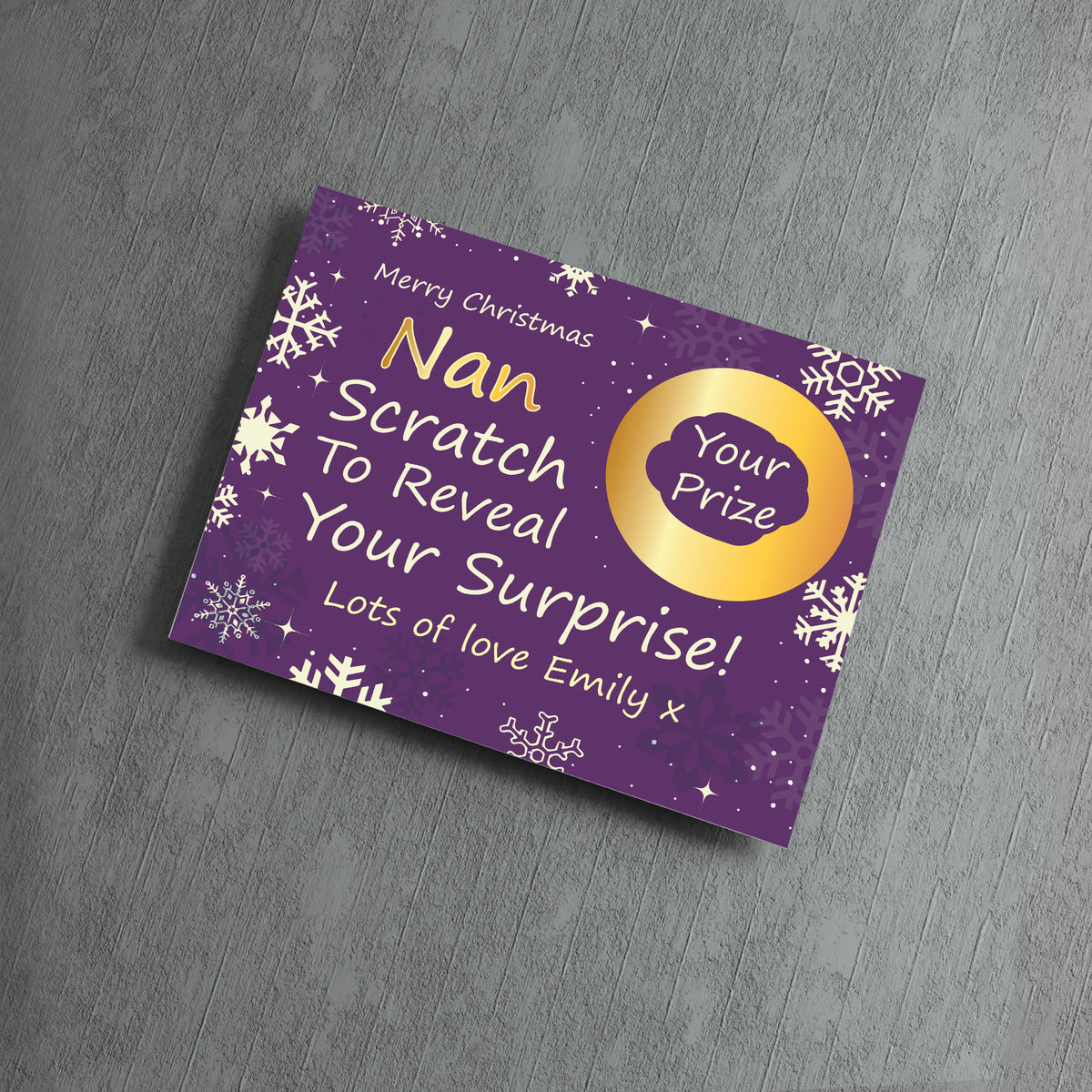 Personalised Nan Christmas Scratch Reveal Card Surprise Gifts