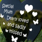 Mum Memorial Grave Plaque Graveside Decoration Plaque Memorial