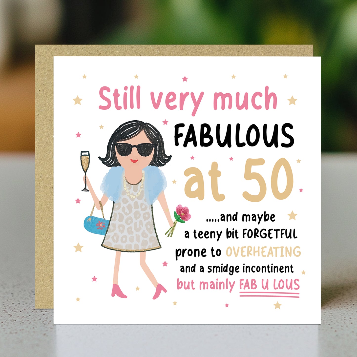 50th Birthday Card For Friend Mum Nan Auntie FABULOUS AT 50 Card