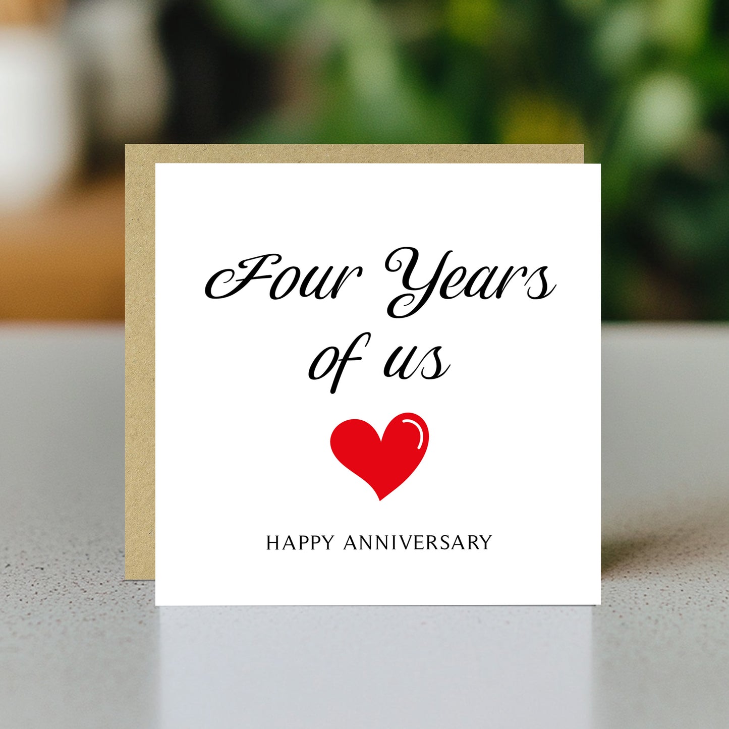 4th Anniversary Card For Husband Wife Boyfriend Girlfriend