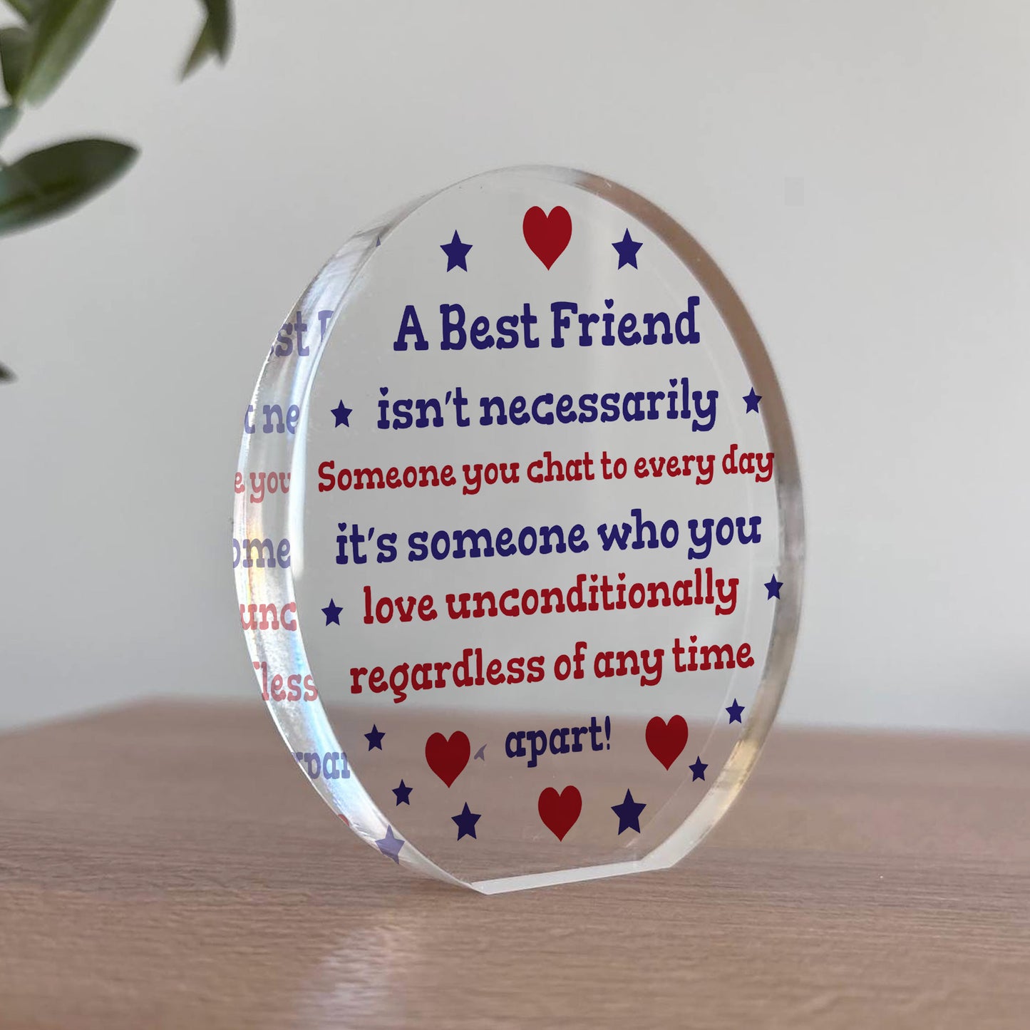Special Friendship Gift For Long Distance Friend Acrylic Plaque