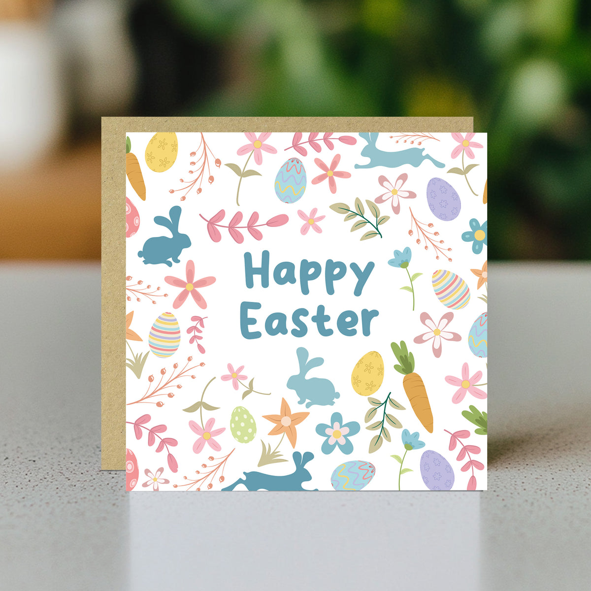 Easter Card Cute Easter Card HAPPY EASTER CARD Easter Egg CarD