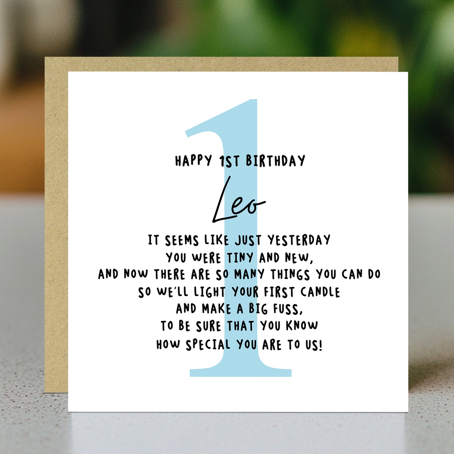 Personalised Happy 1st Birthday Card Son Grandson Nephew Godson