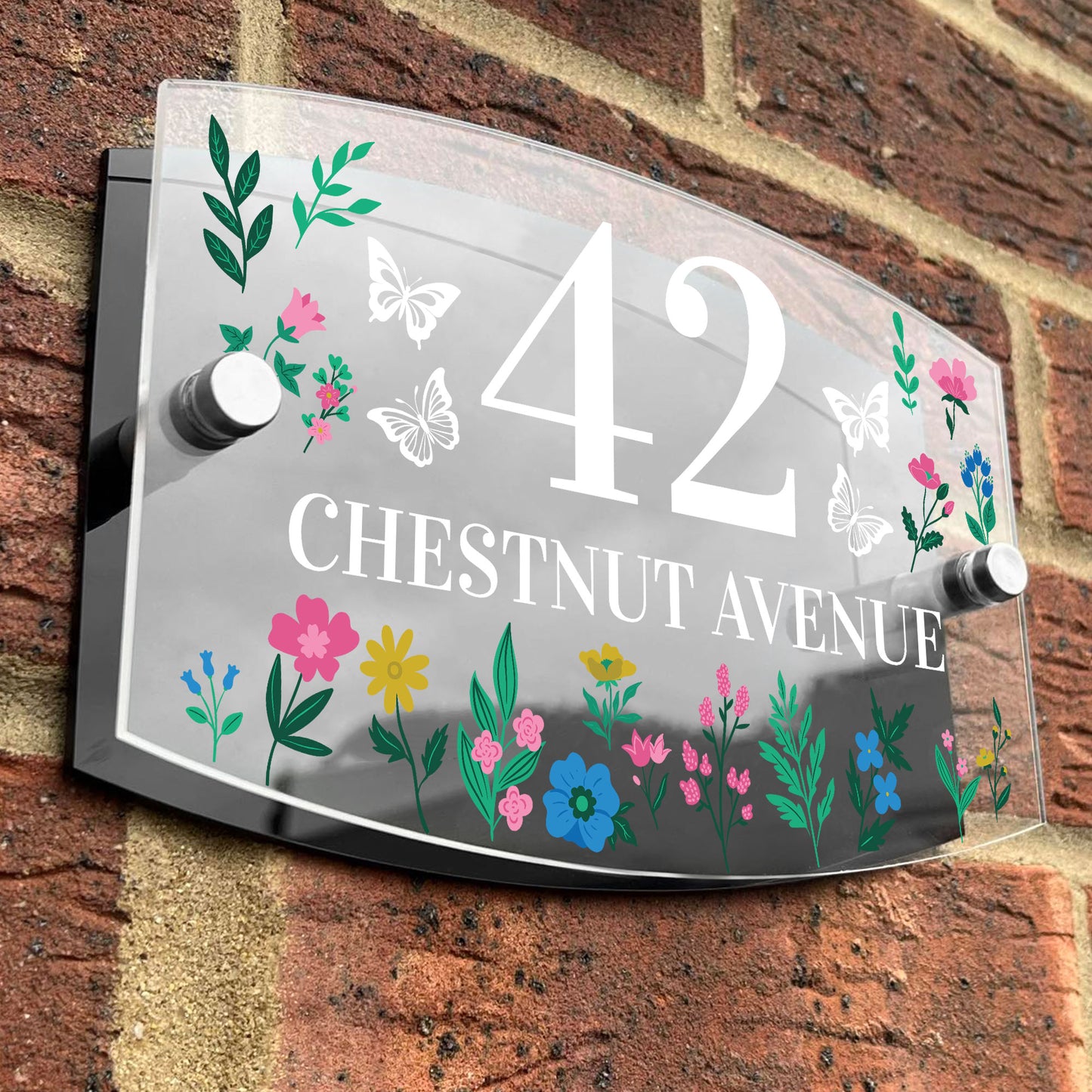 Contemporary House Sign Colourful Door Sign Personalised Signs