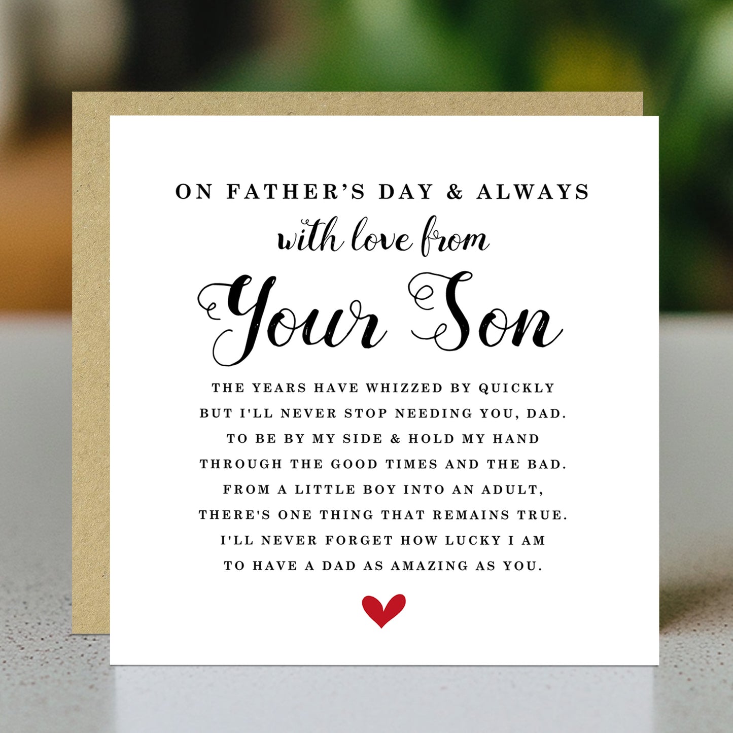 Fathers Day Card From Son Happy Father's Day Card For Dad