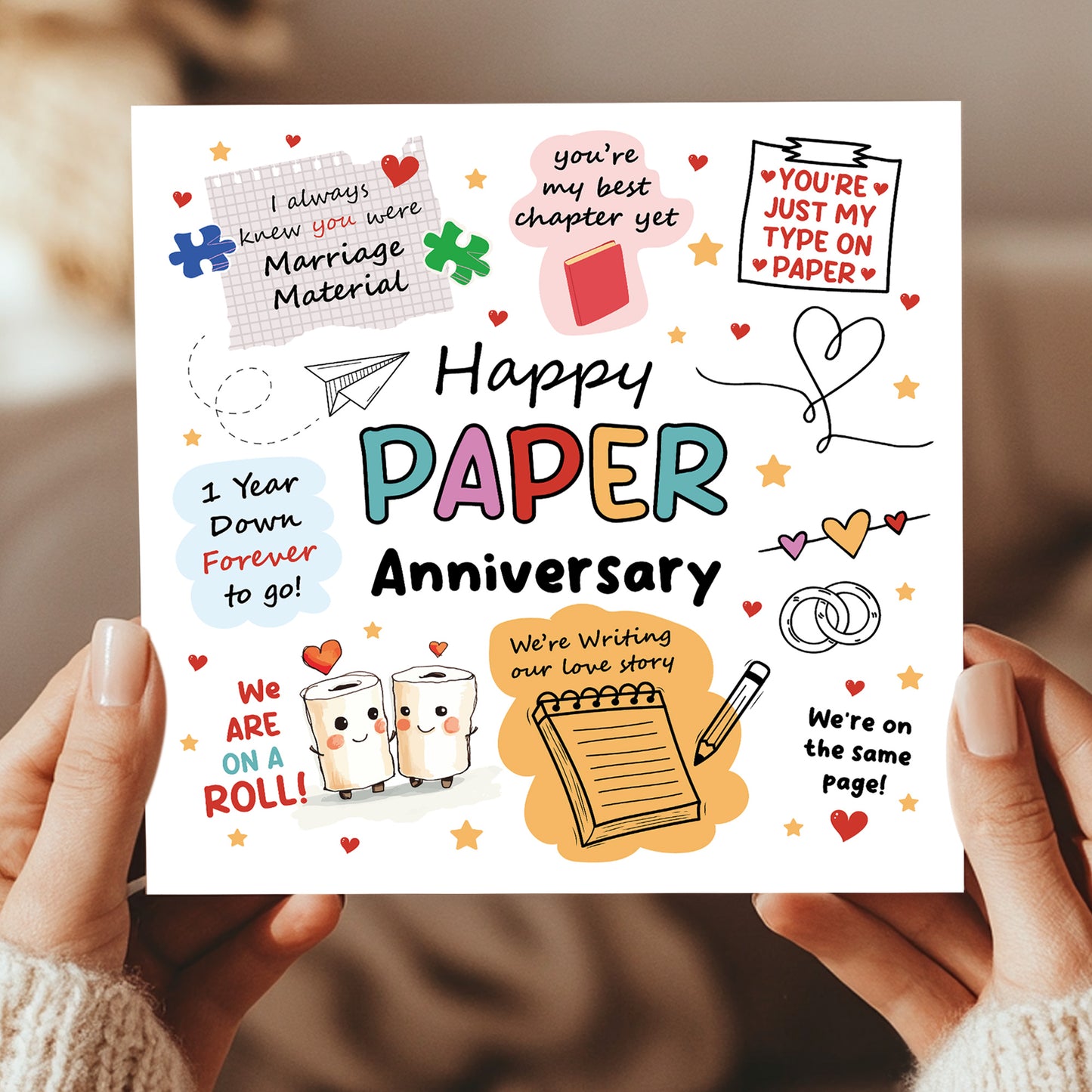 1st Anniversary Gift Set Plant Pot Card First Anniversary