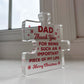 Gifts for Dad Acrylic Plaque Gifts For Christmas Dad Gifts