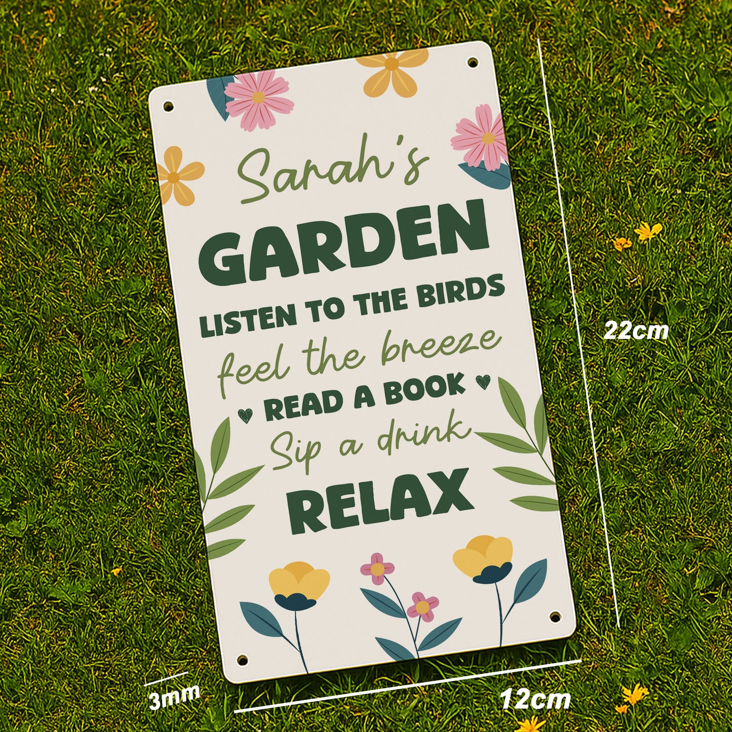 Personalised Garden Rules Sign For Outside Welcome Sign