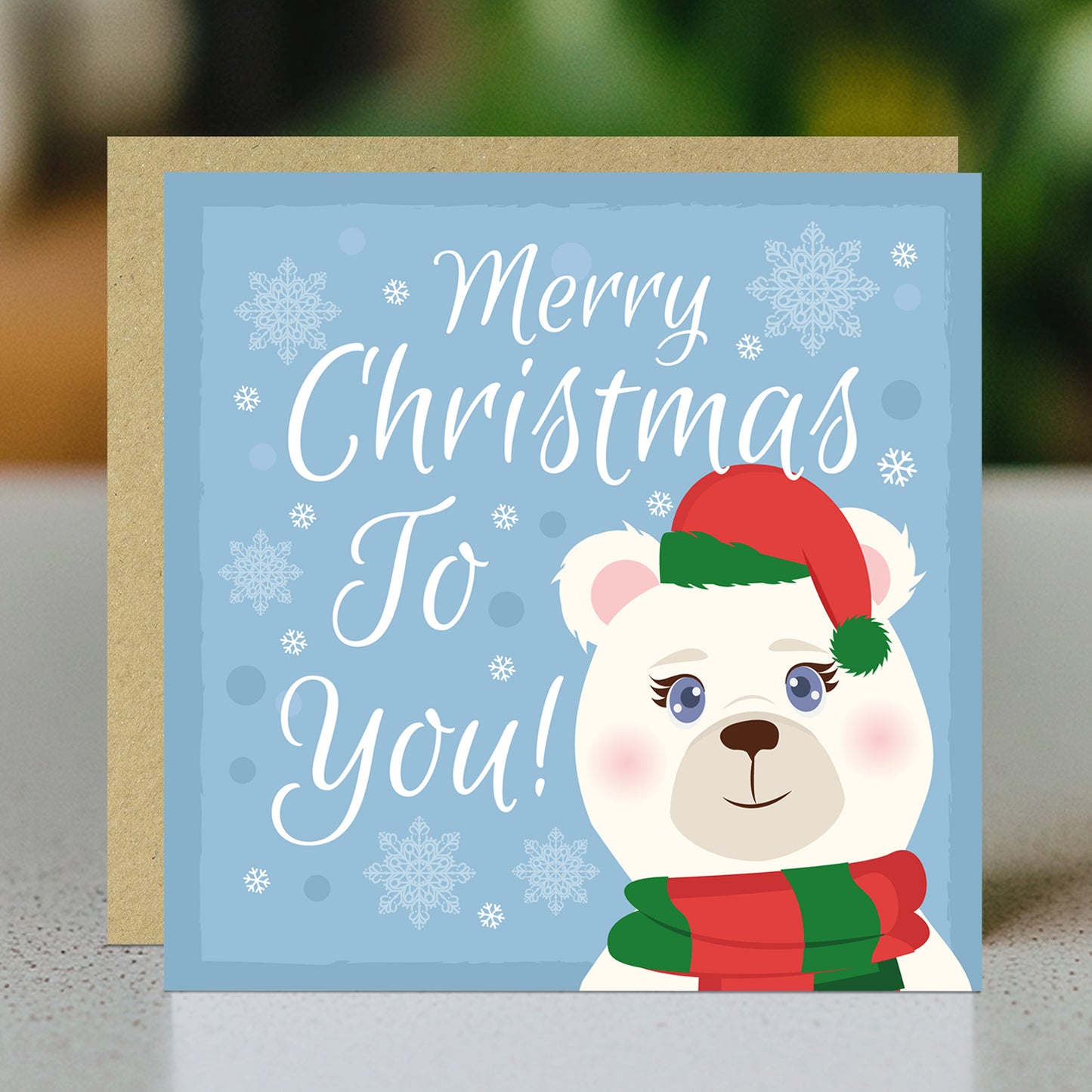 Merry Christmas Card For Kids Son Daughter Cute Xmas Card