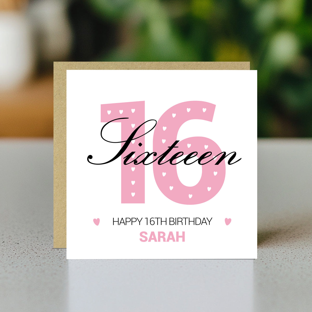 PERSONALISED 16th Birthday Card For Daughter Granddaughter Niece
