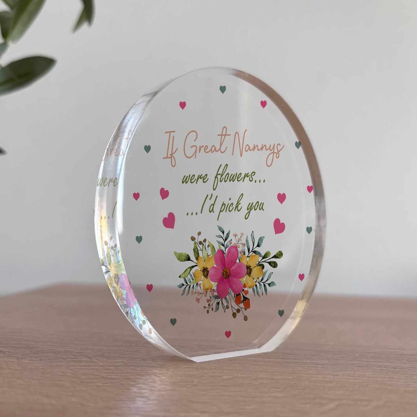 Great Nanny Gift Acrylic Plaque Id Pick You Great Nanny Birthday
