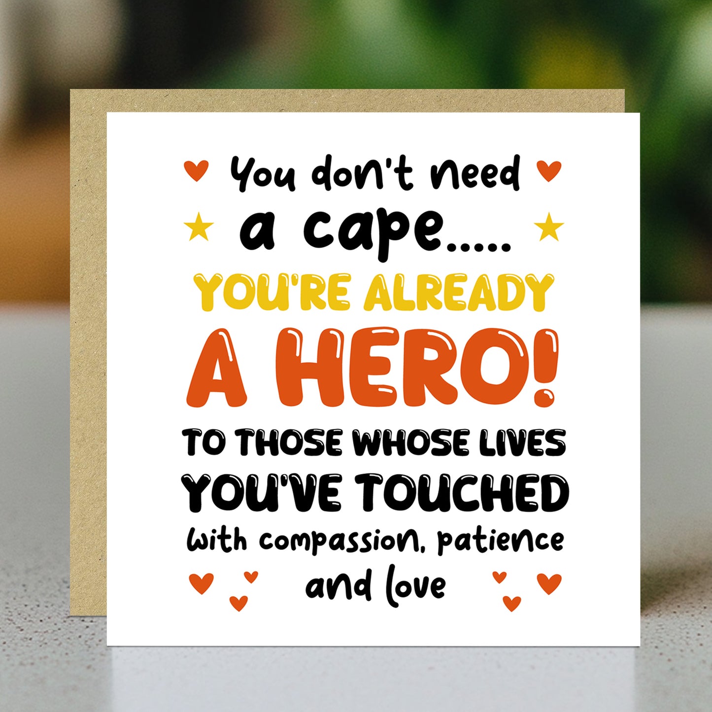 Thank You Card For HERO Thank You Card For Teacher Volunteer