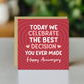 Anniversary Card For Him Her BEST DECISION YOU EVER MADE Funny