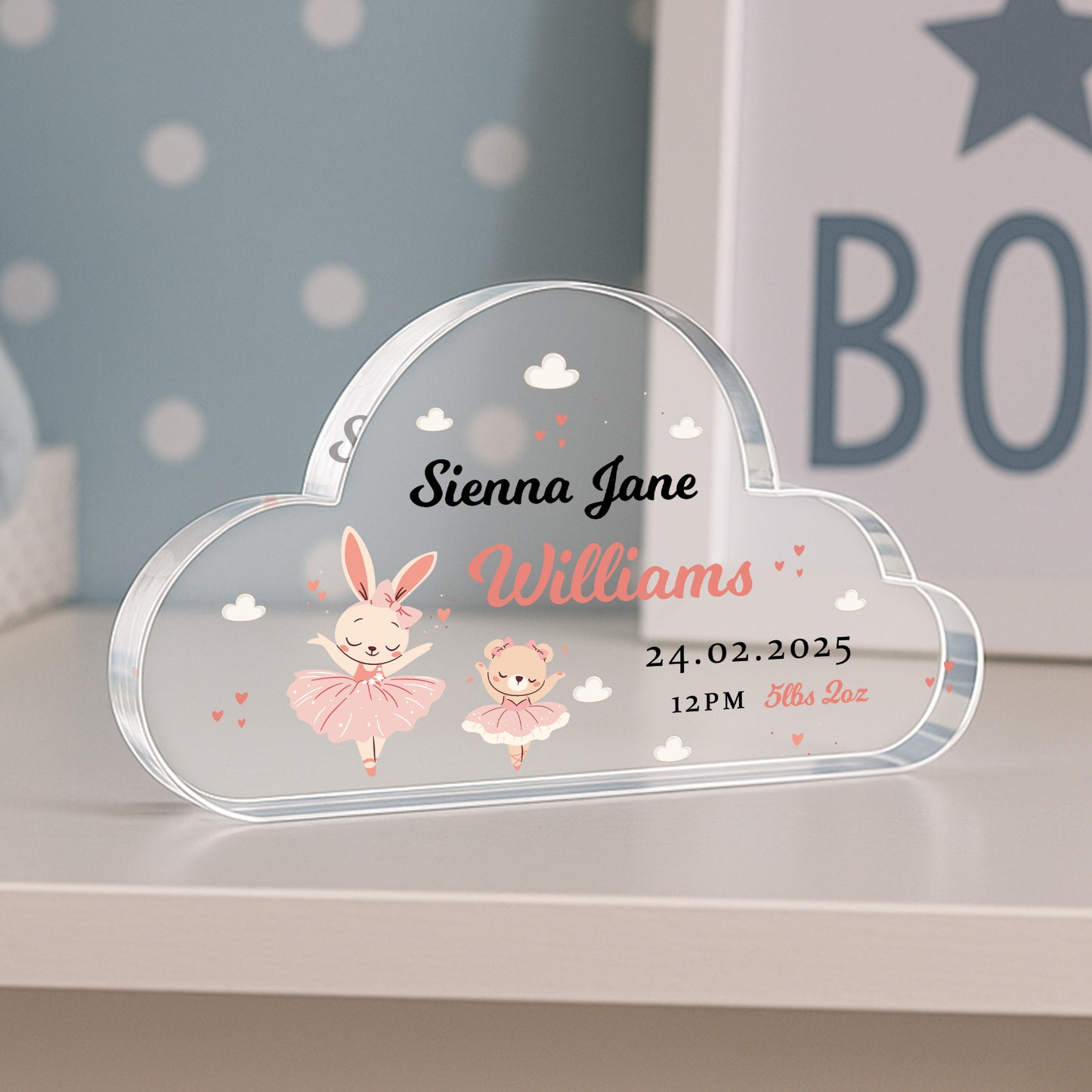 Gift For Daughter Niece Granddaughter Baby Girl Cloud Plaque