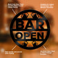 Bar Open Sign Wall Decor For Home Bar Man Cave Garden 35x35cm