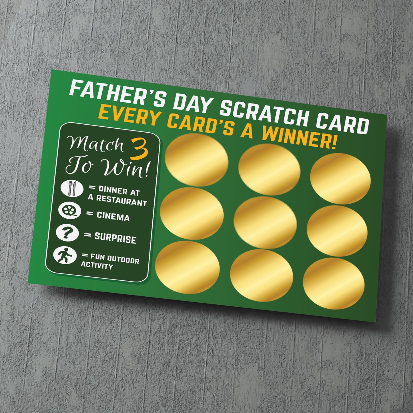 Father's Day Scratch Card Novelty Gift For Dad Gift For Him Men