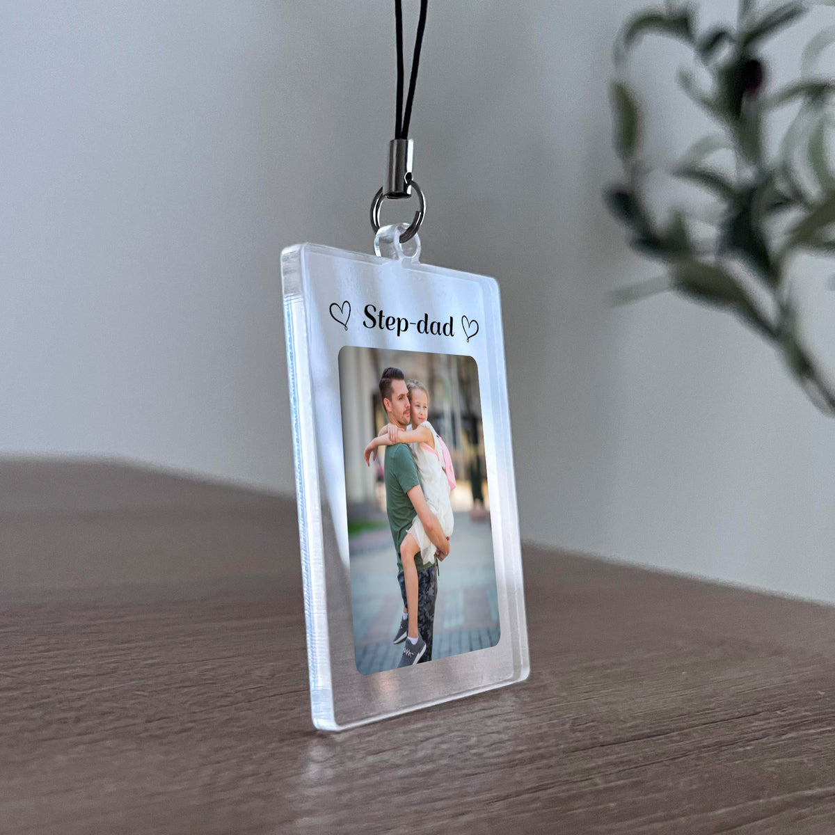 Special Gift For Step Dad Personalised Keyring For Step Dad