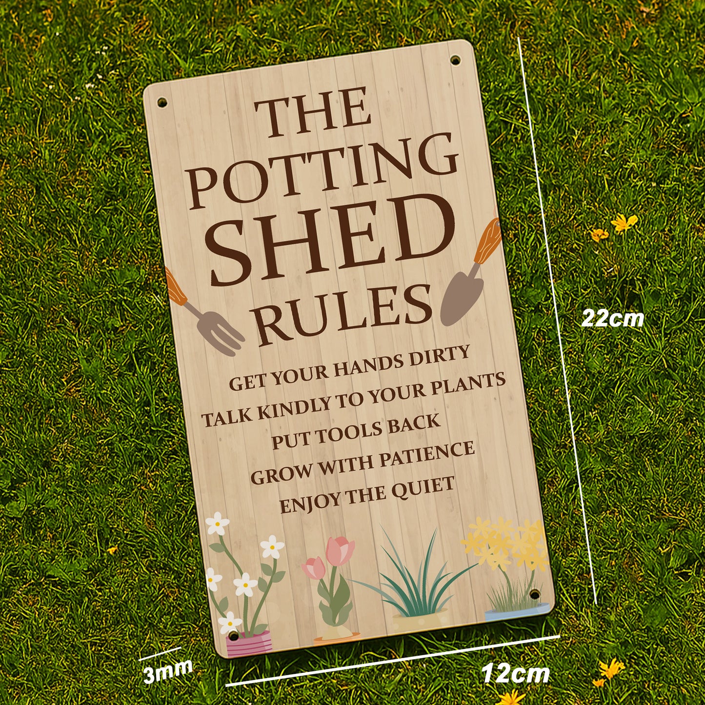 The Potting Shed Rules Sign For Garden Summerhouse Greenhouse