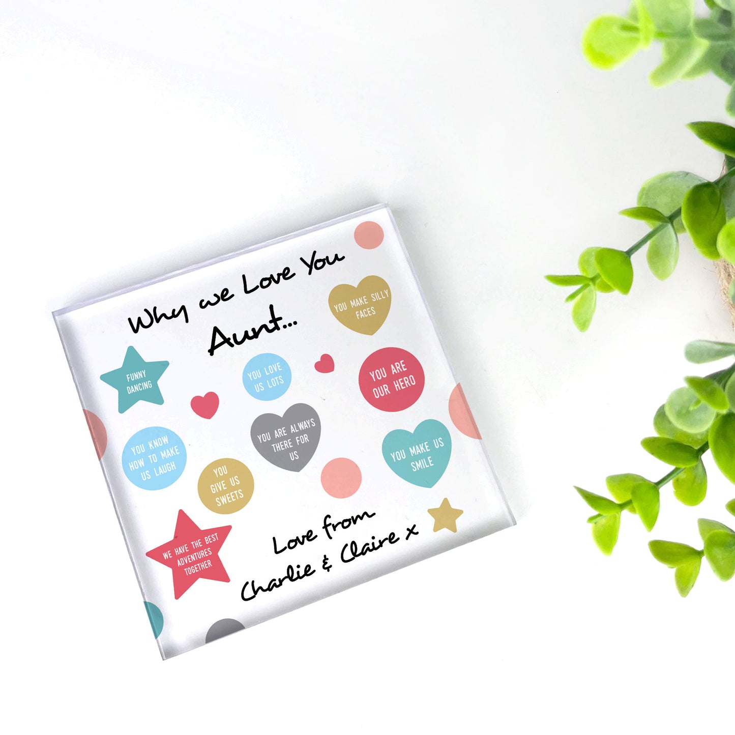 Novelty AUNT AUNTIE Gifts Personalised Plaque Auntie Birthday