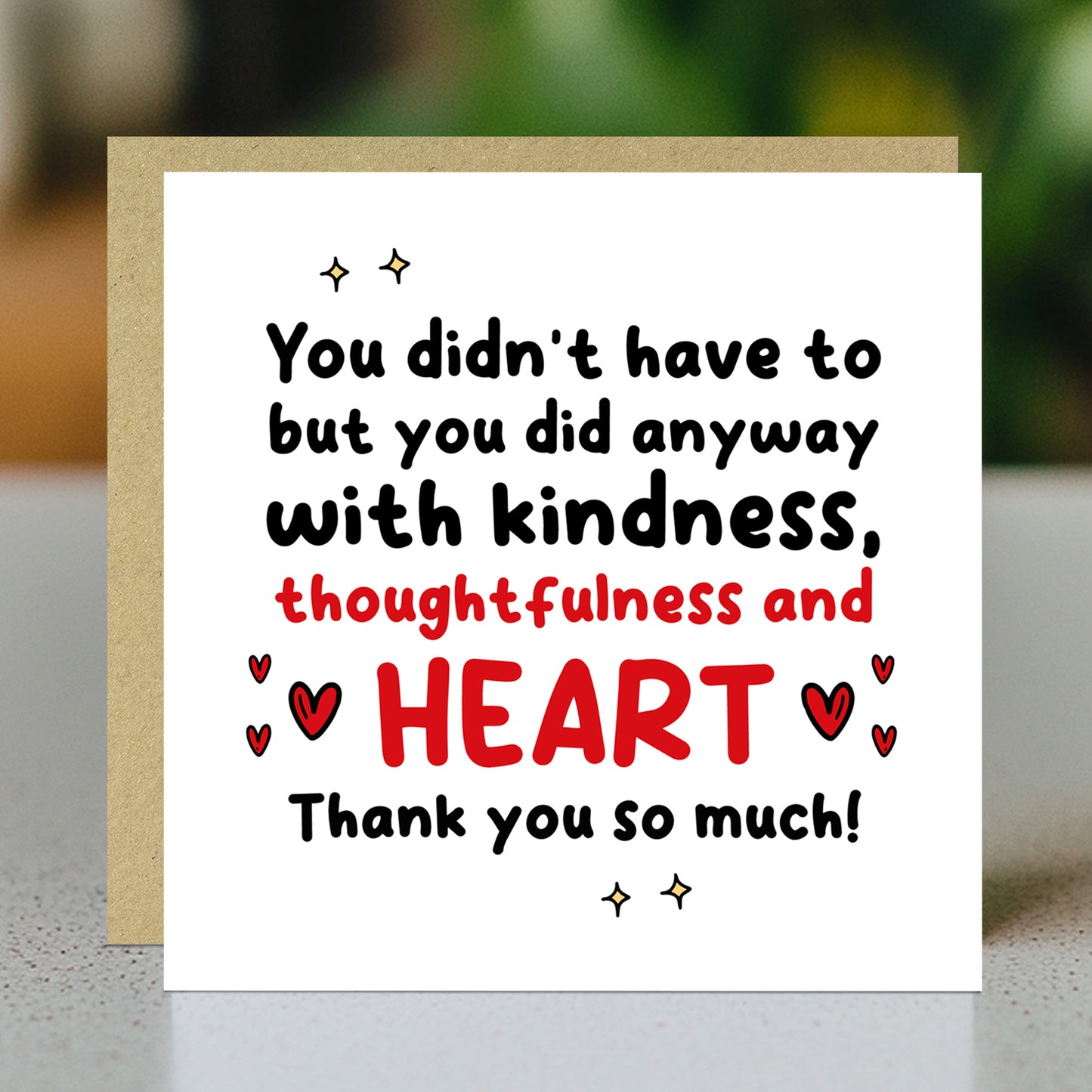 Thank You Card For Volunteer Friend Teacher Teaching Assistant